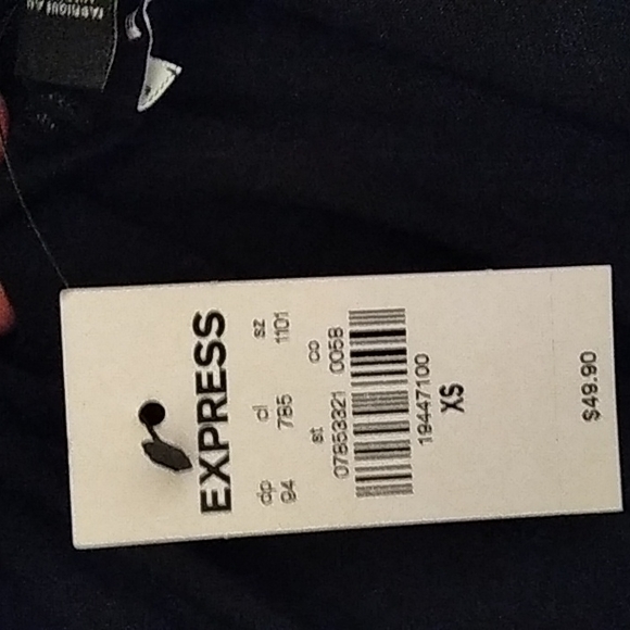 NWT Express Ribbed Button Front Long Sleeve Midi Dress Size XS - Picture 3 of 5